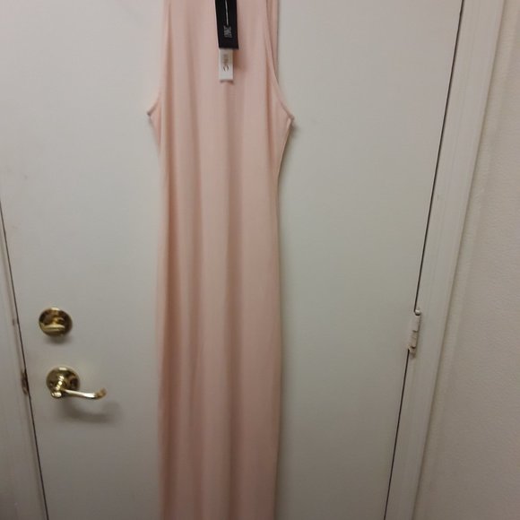 NWT Culpos x INC Nude Blush Tank Ribbed Maxi Dress Size Small **A** - Picture 2 of 6